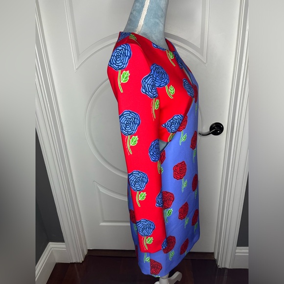 Versace Jeans Couture Roses Printed Cut-Out Crewneck Mini Dress - Picture 10 of 10